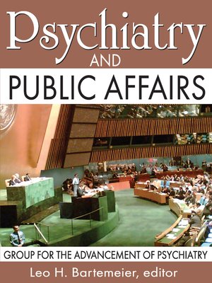 cover image of Psychiatry and Public Affairs